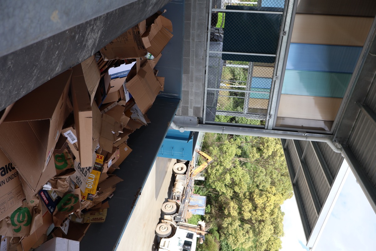 Covered recycling drop-off areas at Stotts Creek Resource Recovery Centre